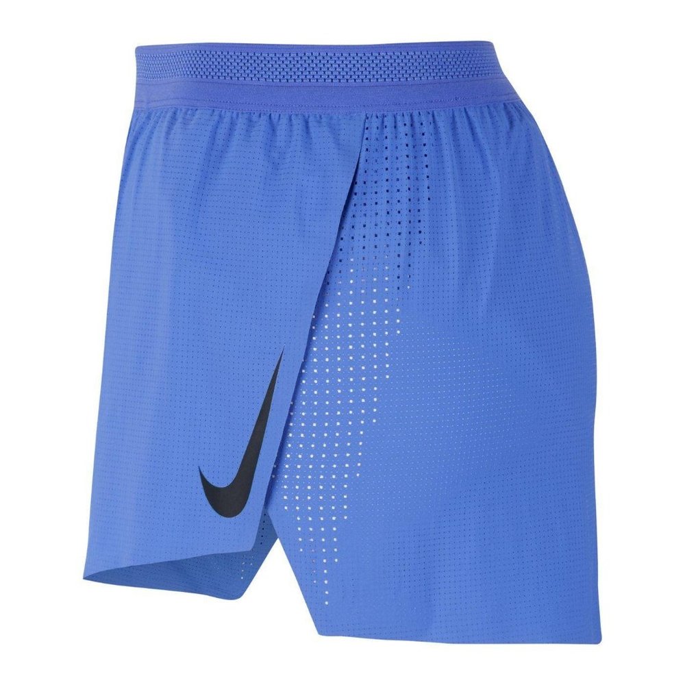 Nike Aeroswift 5" Blue Black Running Gym Shorts Si
